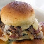 Prime Rib Slider cut from the rest of the sliders.