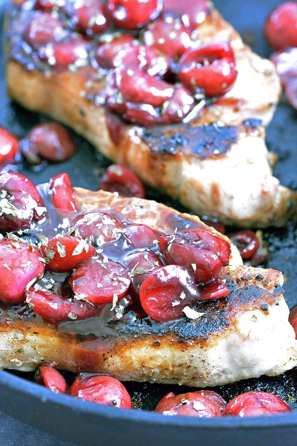 Pork Chops in Balsamic Cherry Sauce